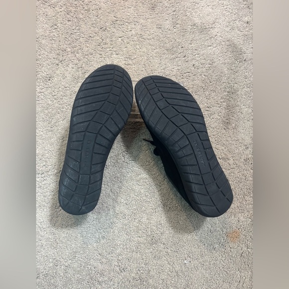 Women's Black Casual Sneakers with Side Zipper - Picture 2 of 12